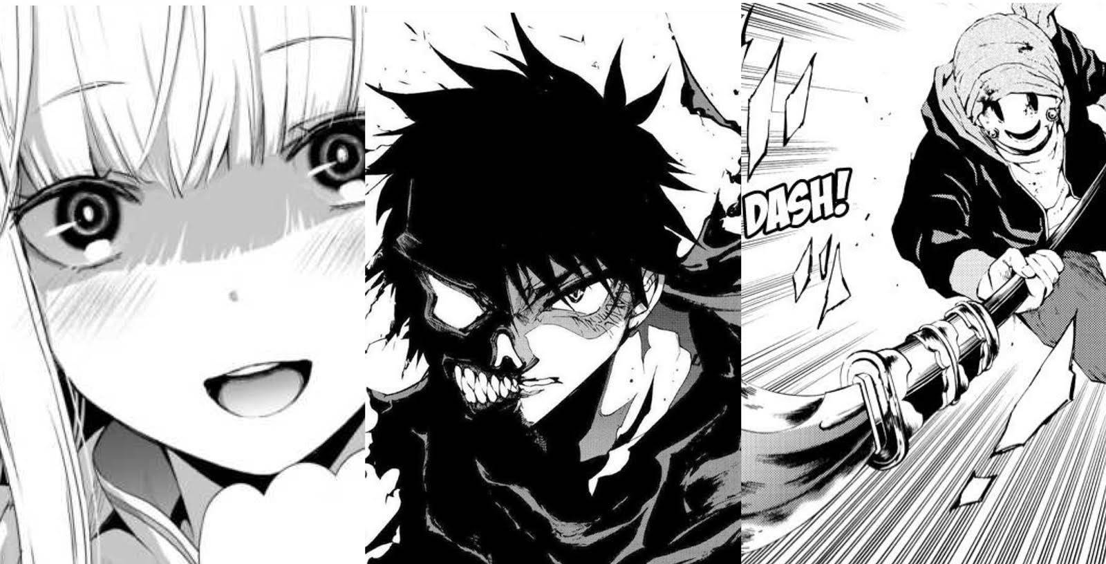 Horror Isekai: Re:Zero (left), Dungeon Seeker (middle), High-Rise Invasion (right)