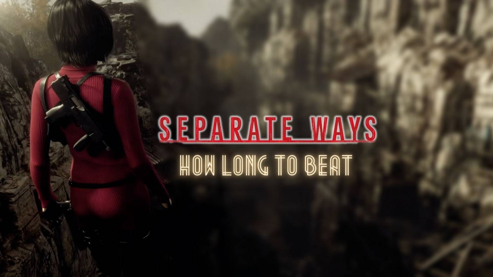 image showing ada wong and the separate ways logo. 