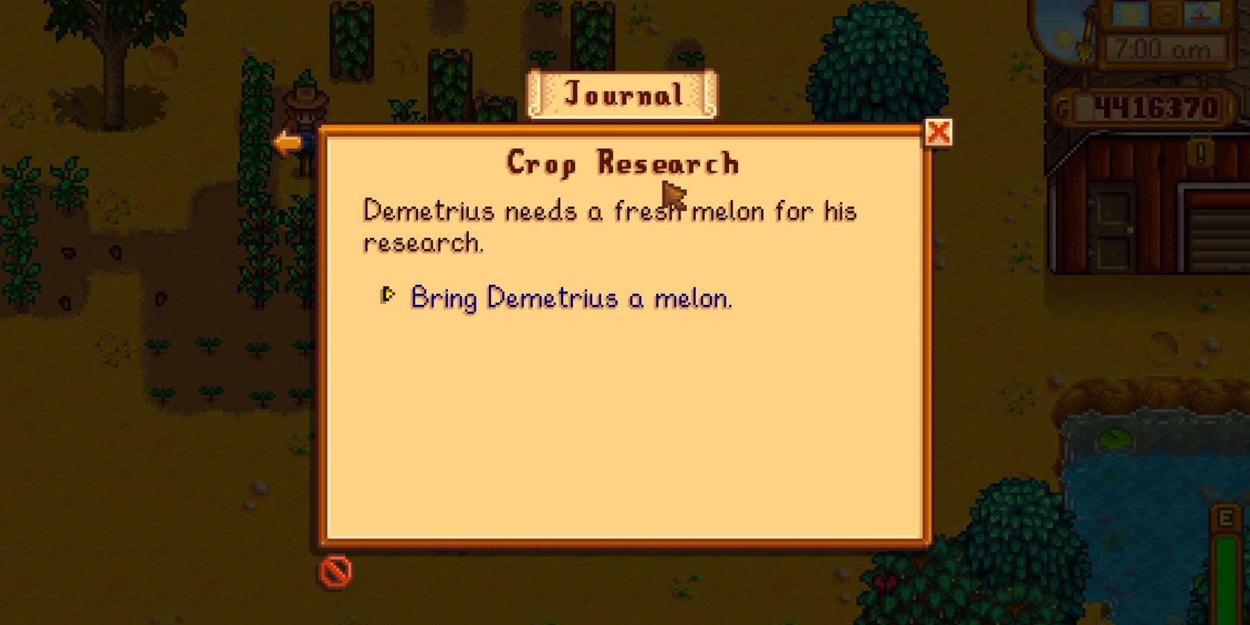  crop research quest stardew valley