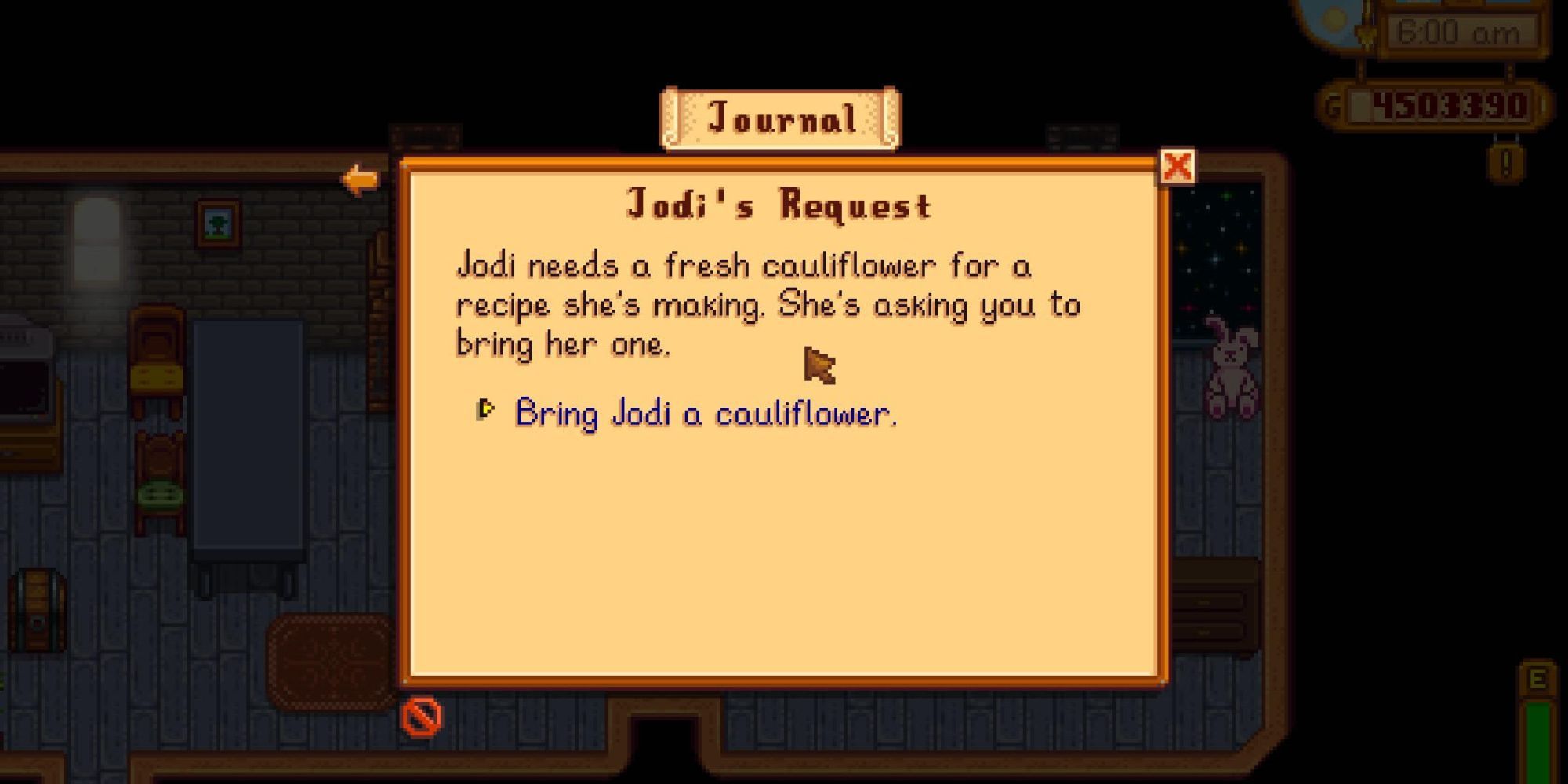 jodi's request stardew valley