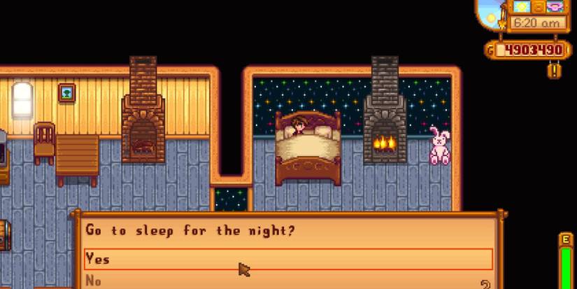 going to sleep in stardew valley