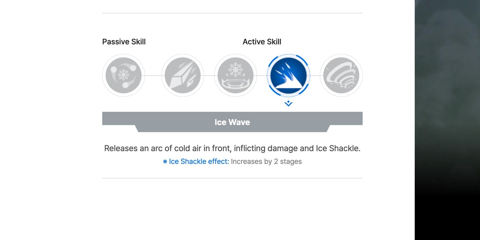 The Ice Wave Skill