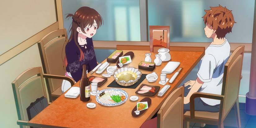 Kazuya and Chizuru Having Dinner