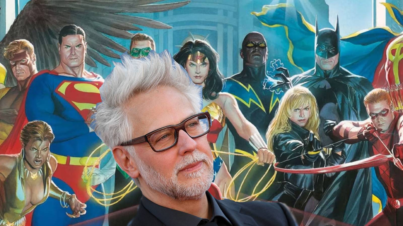 James Gunn and DCU characters from Kingdom Come