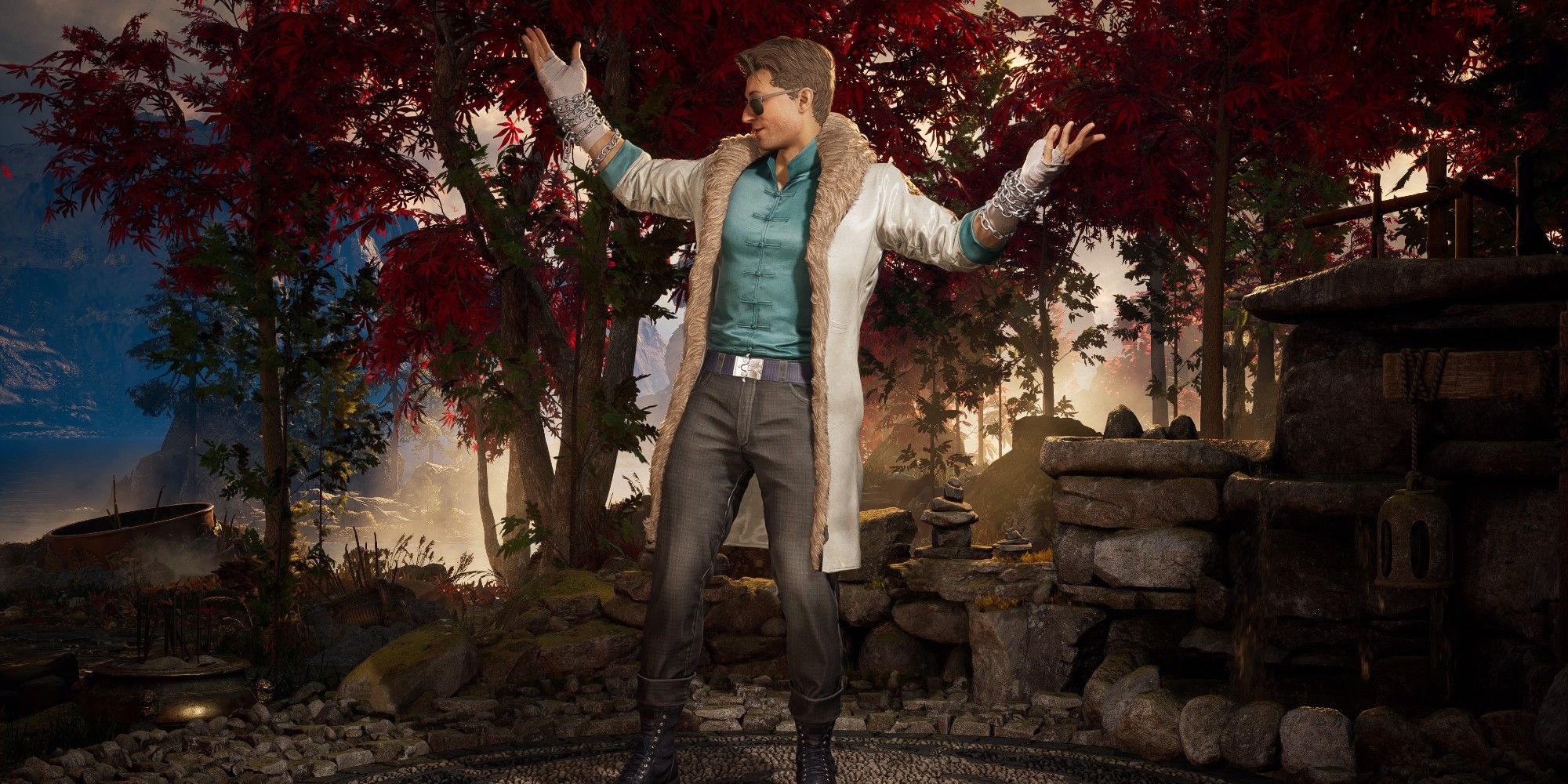 Johnny Cage posing in photo mode