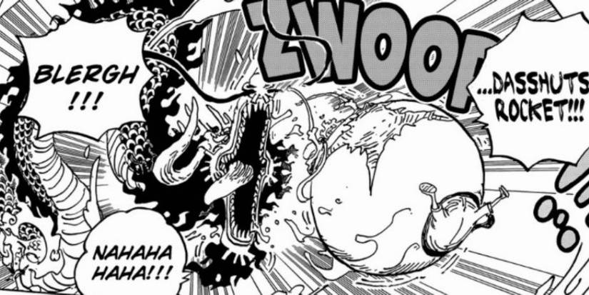 kaido vs luffy Dasshutsu Rocket one piece