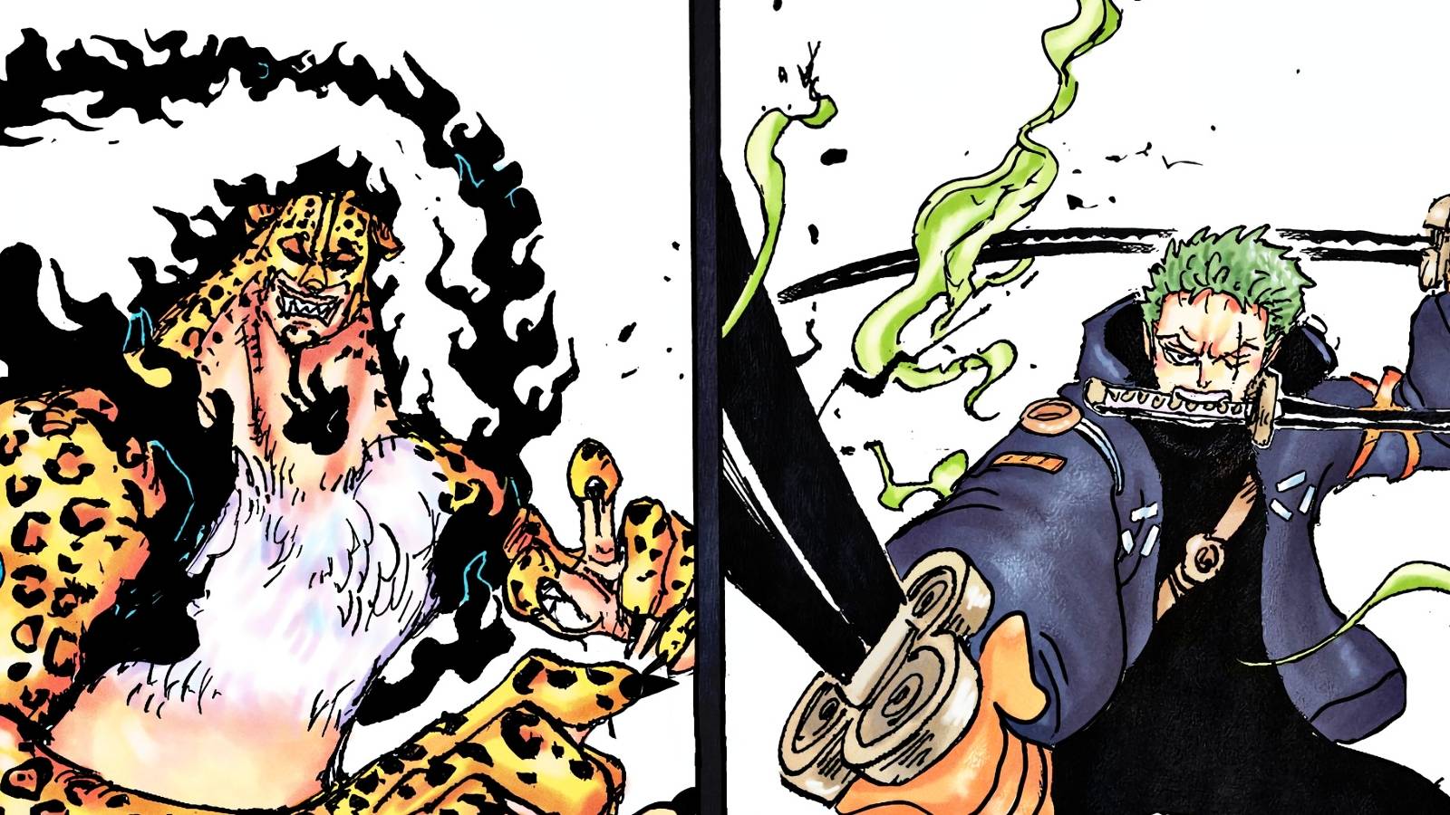 King of Hell Zoro Vs Lucci One Piece