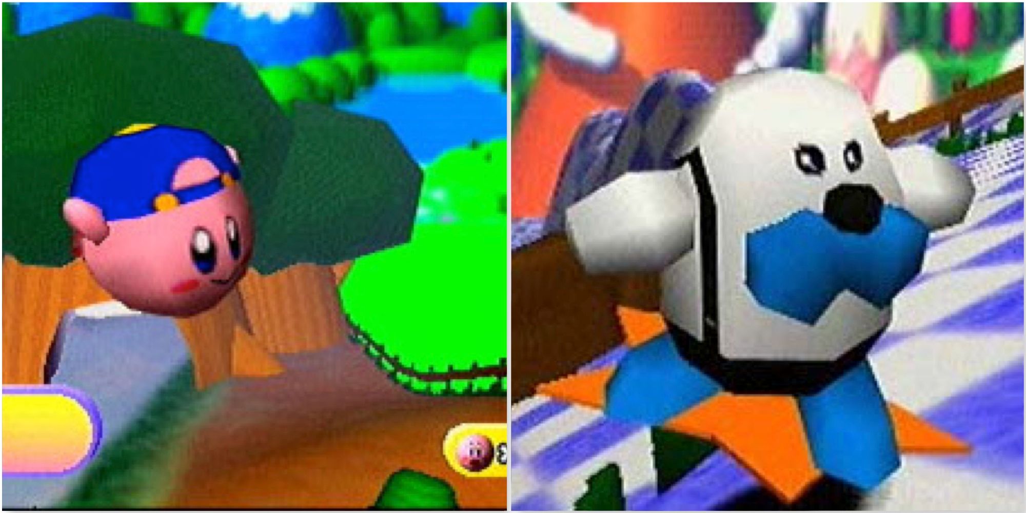 Kirby Air Ride prototype images from the N64 version