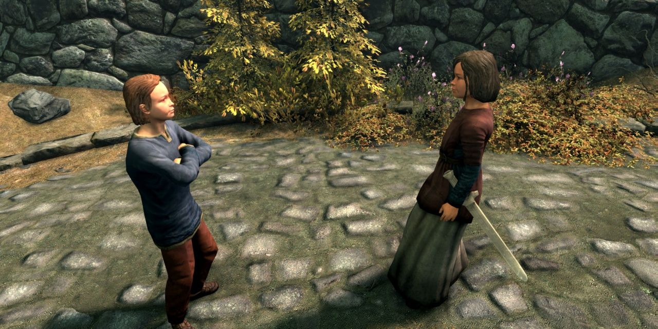 Lars and Braith in The Elder Scrolls 5: Skyrim