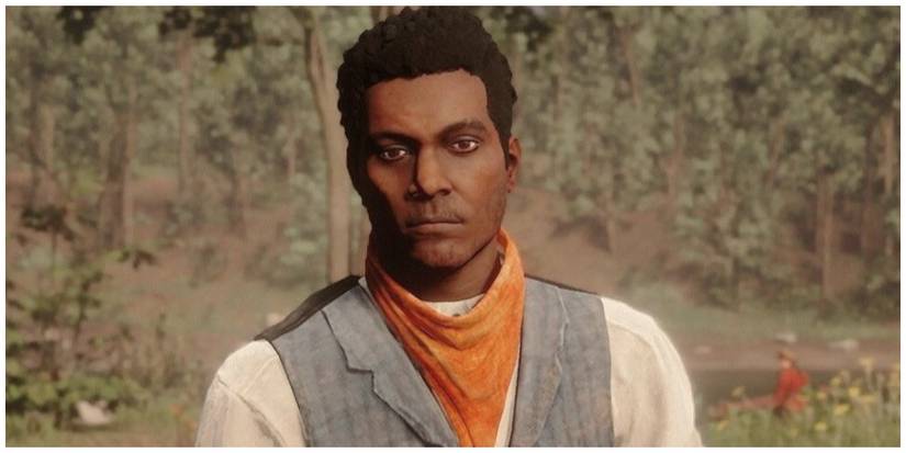 lenny from red dead redemption 2 in camp
