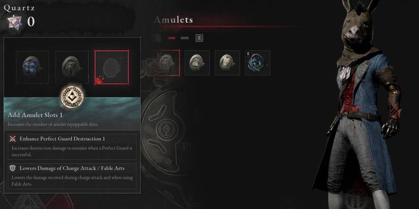 Lies Of P - Amulet Slots P Organ Upgrade Next To Image Of Amulet In-Game Menu