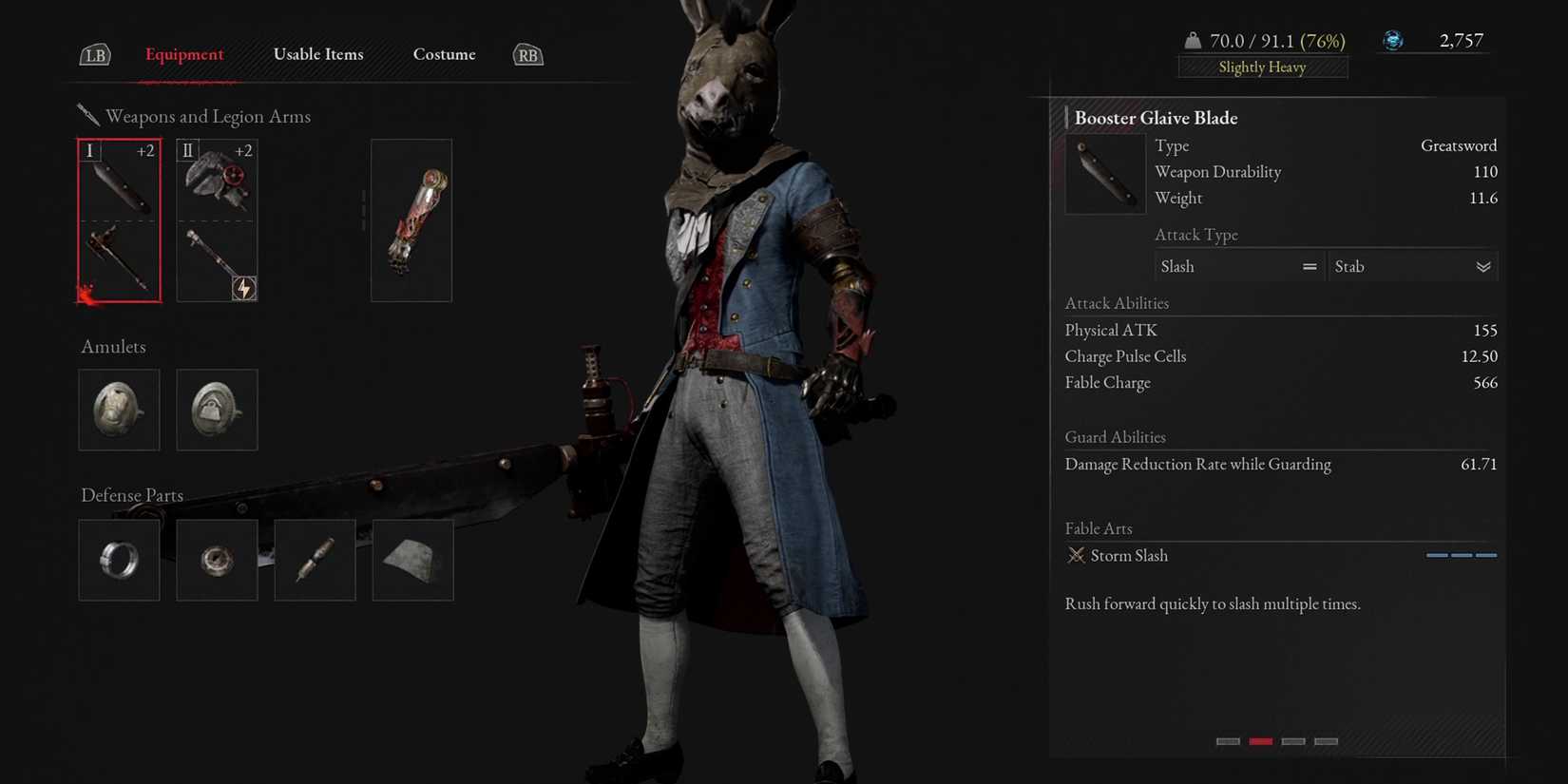 Lies of P - Booster Glaive In Stats Scren