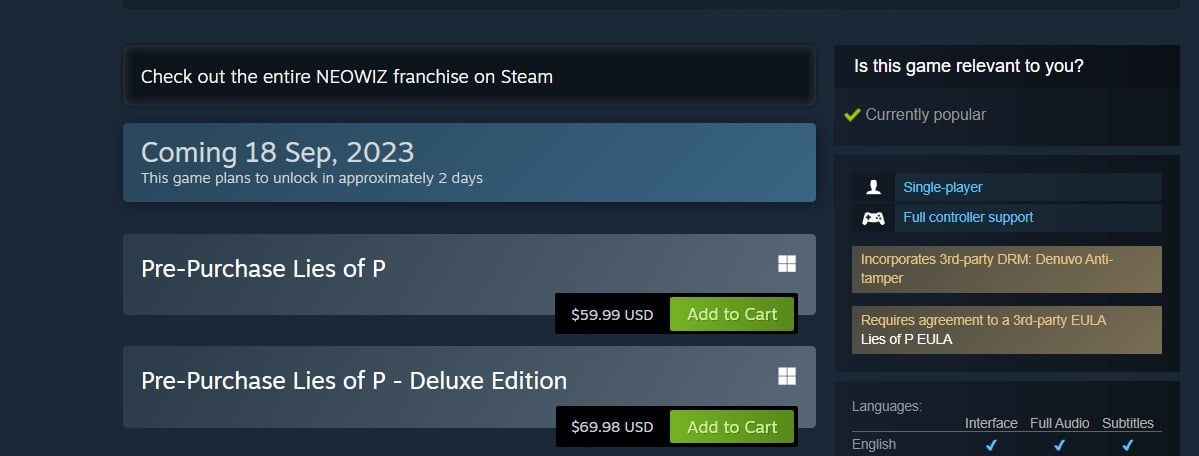 lies-of-p-steam-purchase-screen-with-note-about-denuvo-drm