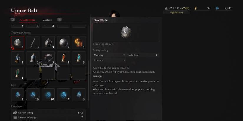 lies of p how to throw items