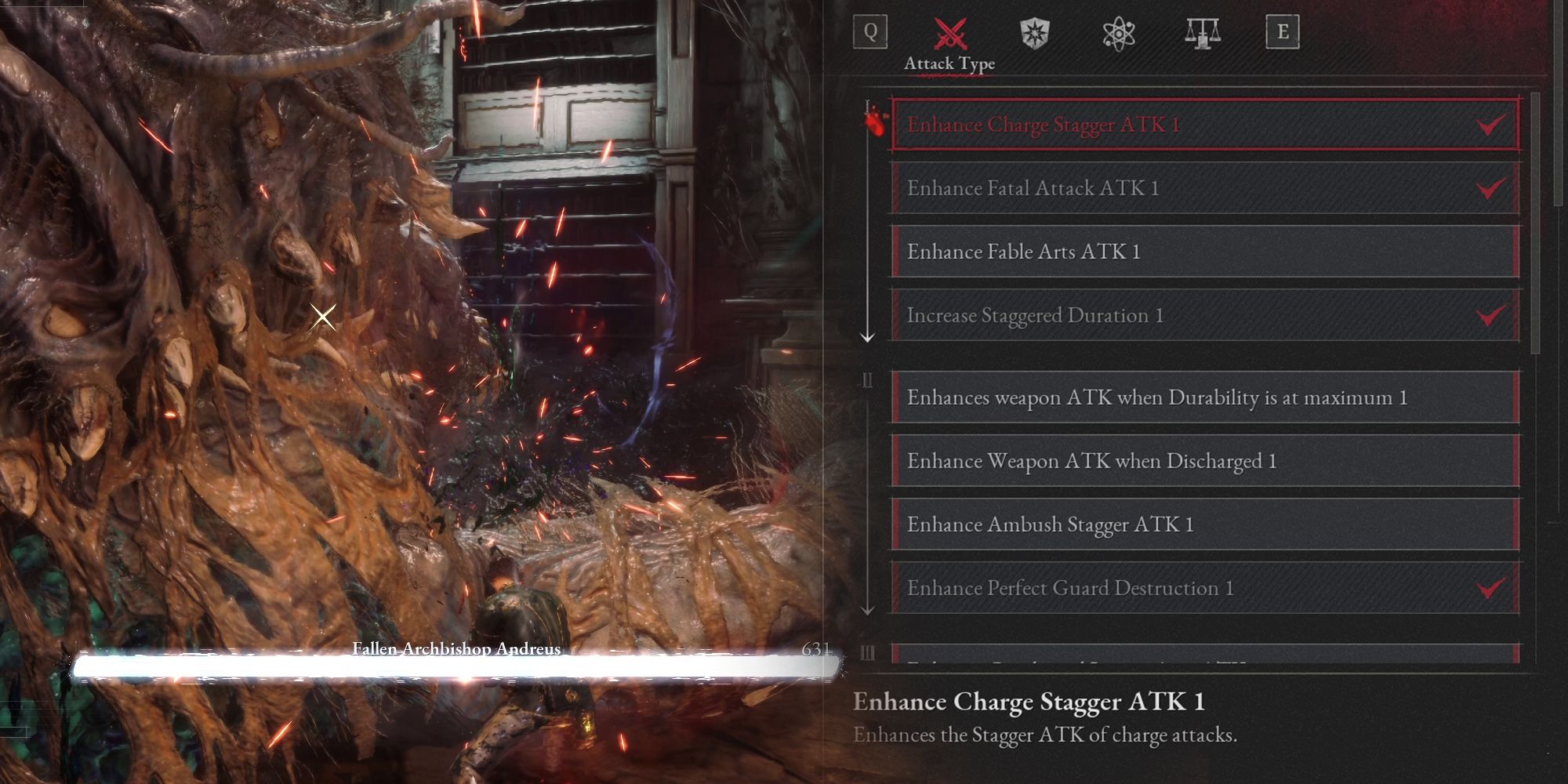 Lies of P - Player Using Charge Attack On Boss With Charge Attack Ability Upgrade Side By Side