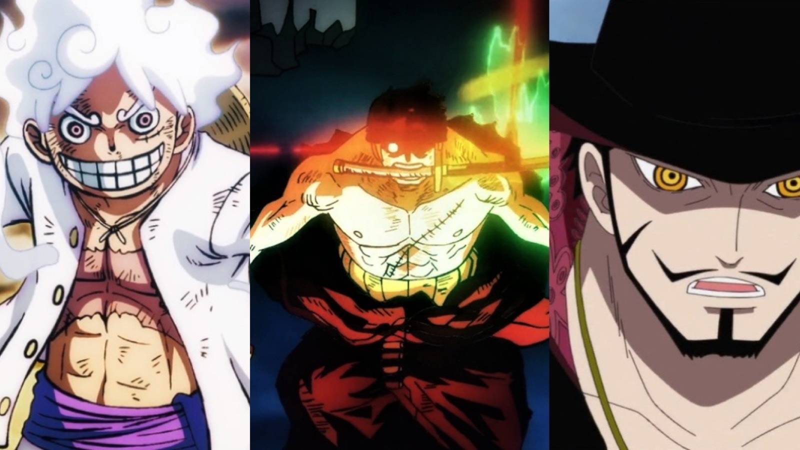 Luffy zoro mihawk one piece