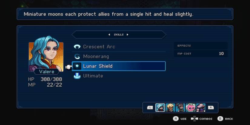 Lunar Shield spell in Sea of Stars