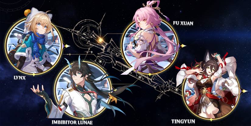 lynx-imbibitor lunae-fu xuan-and tingyun team in honkai star rail
