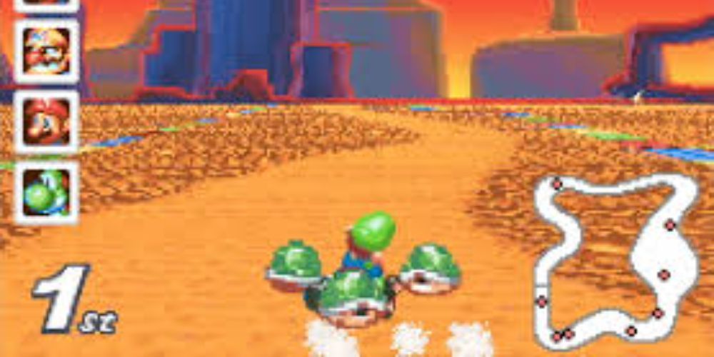 Gameplay screenshot from Mario Kart Super Circuit 