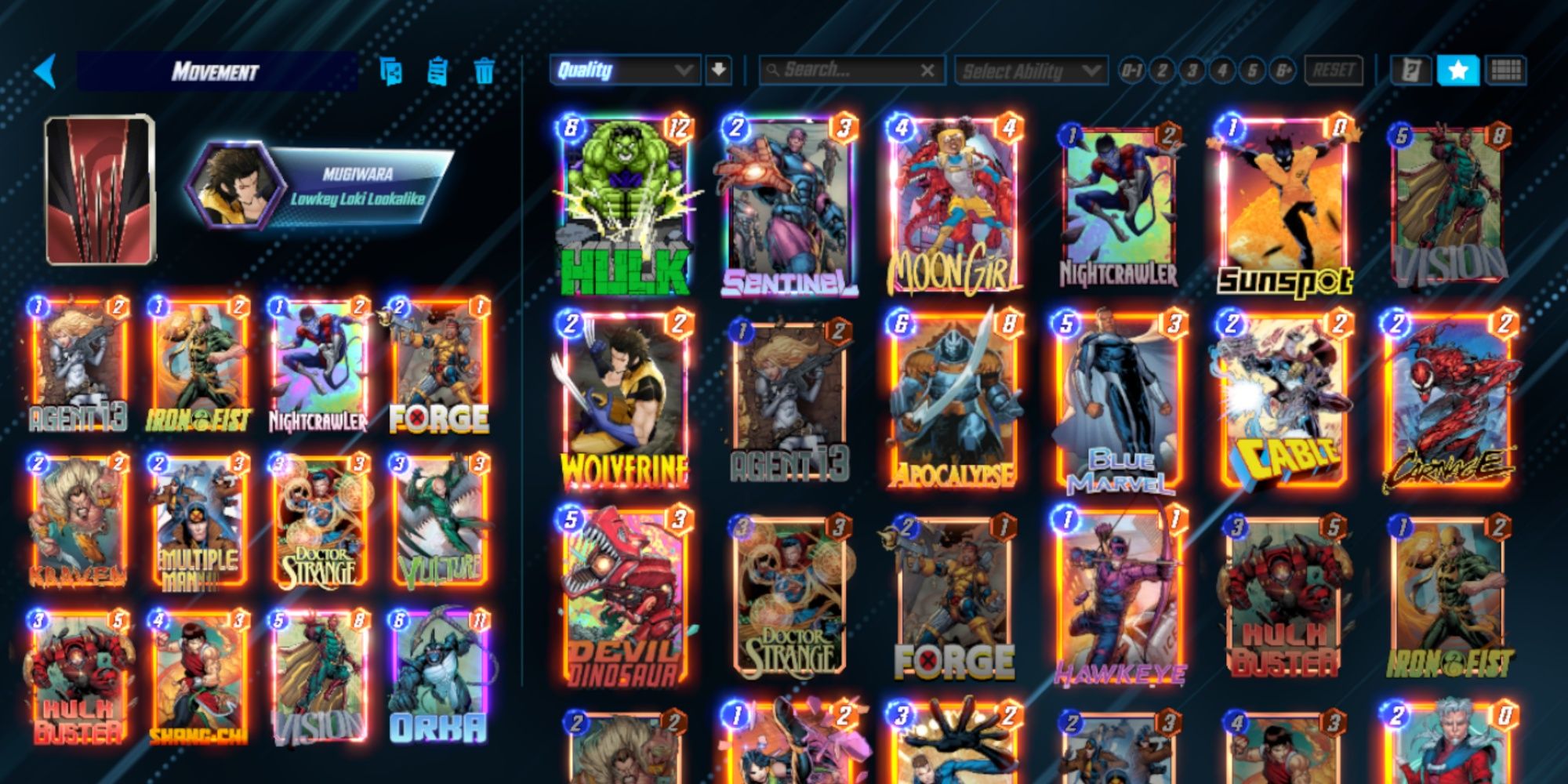 Move Deck in Marvel Snap