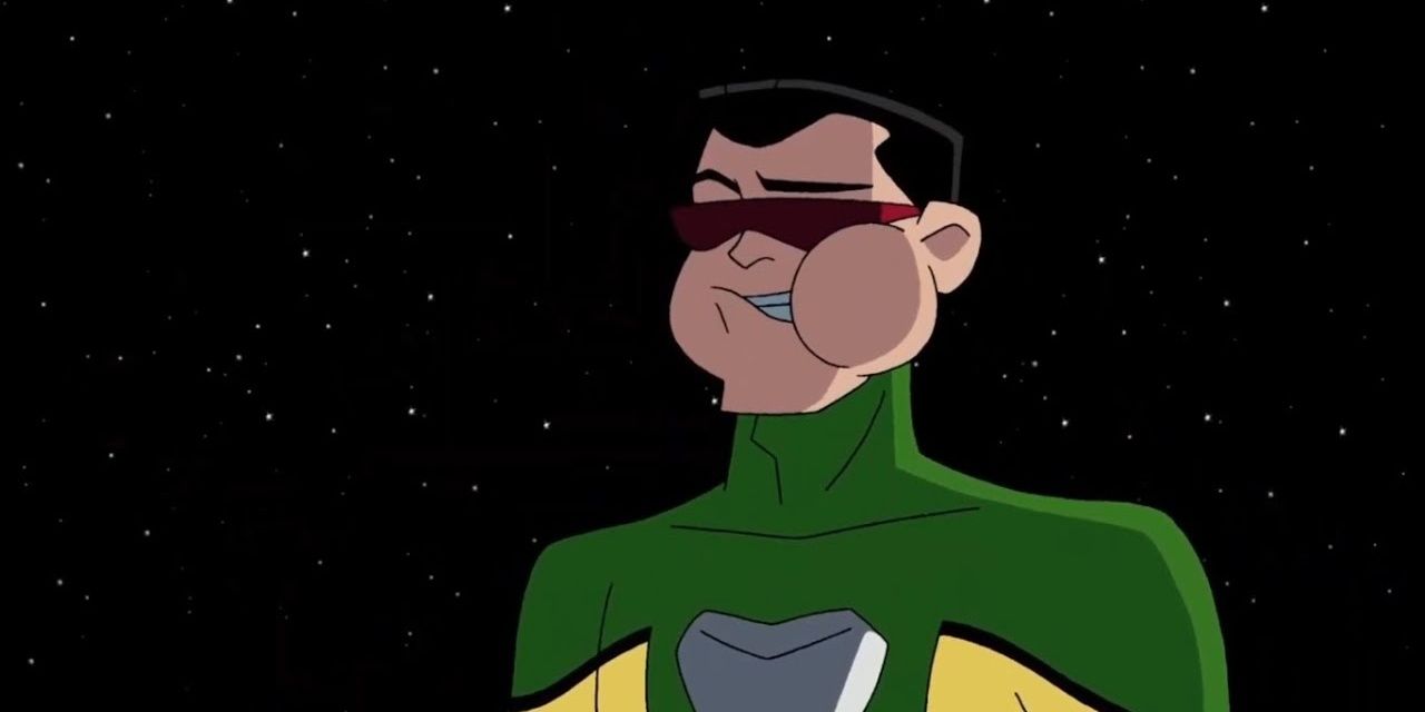 An Image of Matter-Eater Lad with matter in his mouth 