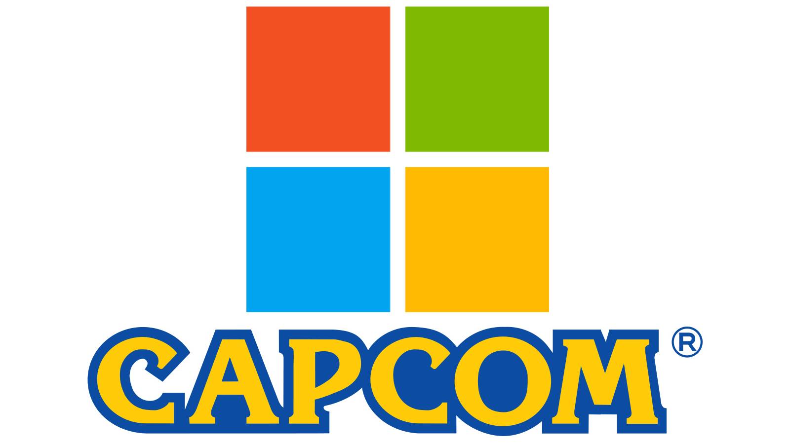 Microsoft submark below Capcom logo on white background