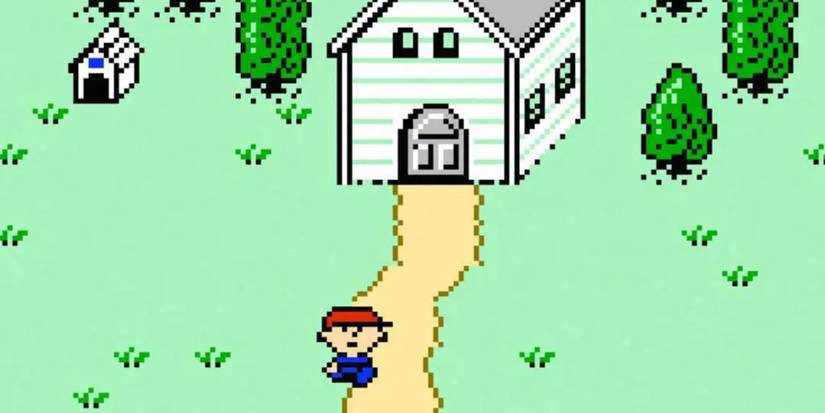 Ninten walking away from home in Mother 1