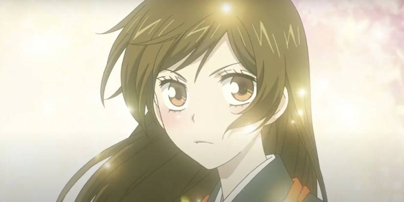 a girl with brown hair and brown eyes