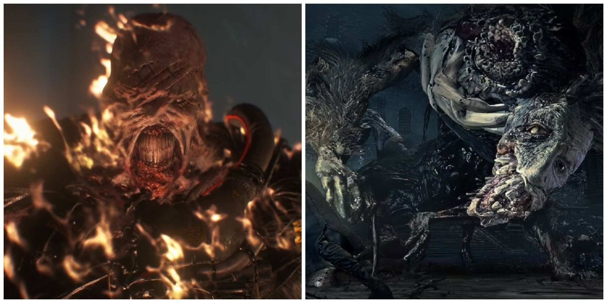Nemesis in Resident Evil 3 and Ludwig in Bloodborne