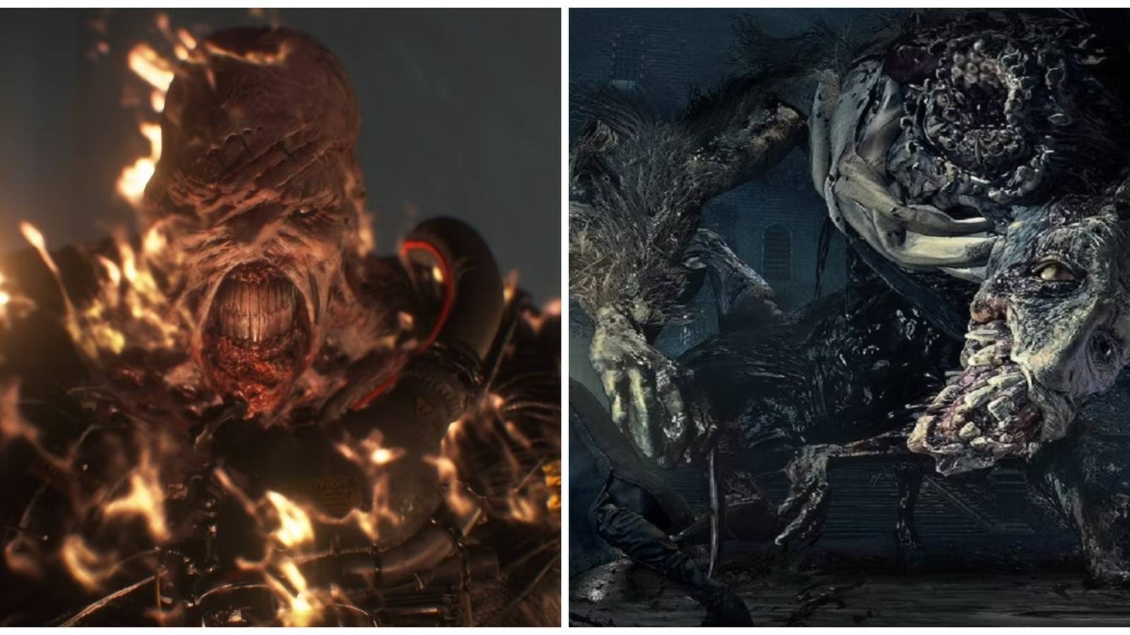 Nemesis in Resident Evil 3 and Ludwig in Bloodborne