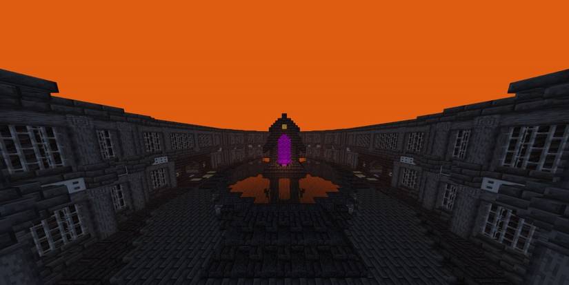 Nether Hub slate blocks lava nether