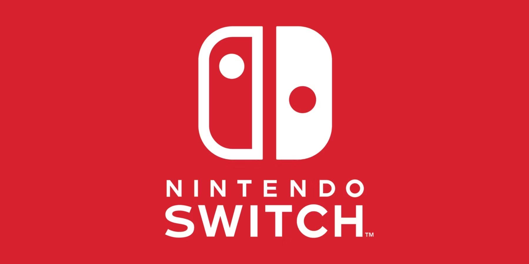 Nintendo switch logo on red background