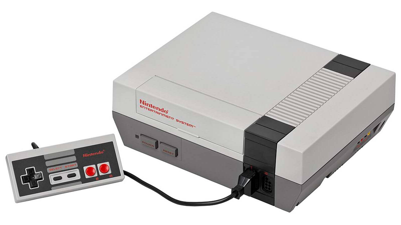 NES console and controller