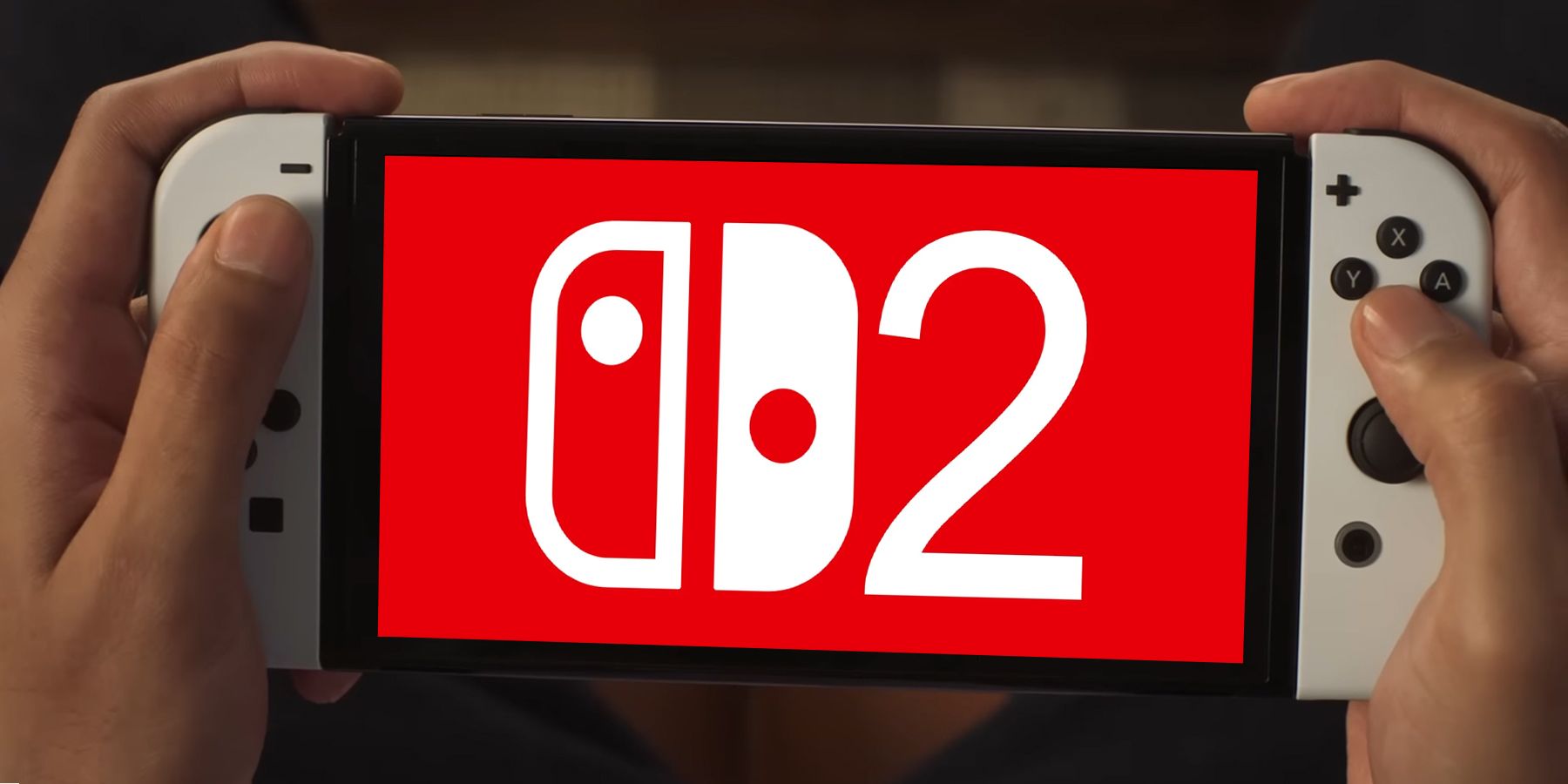 Nintendo Switch OLED Model displaying Switch 2 logo mockup