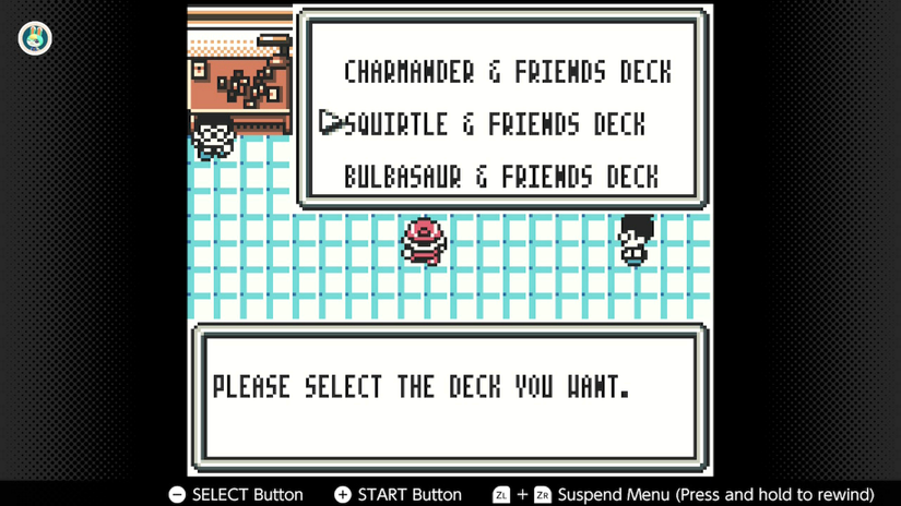 Pokemon TCG Starter Deck selection screen