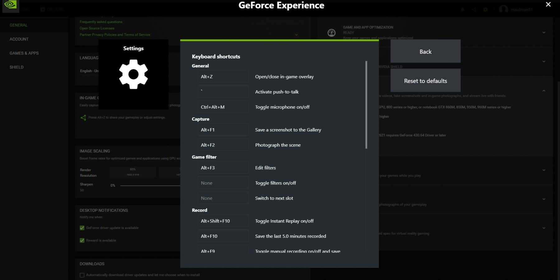 Nvidia GeForce Screenshot Shortcut on Keyboard