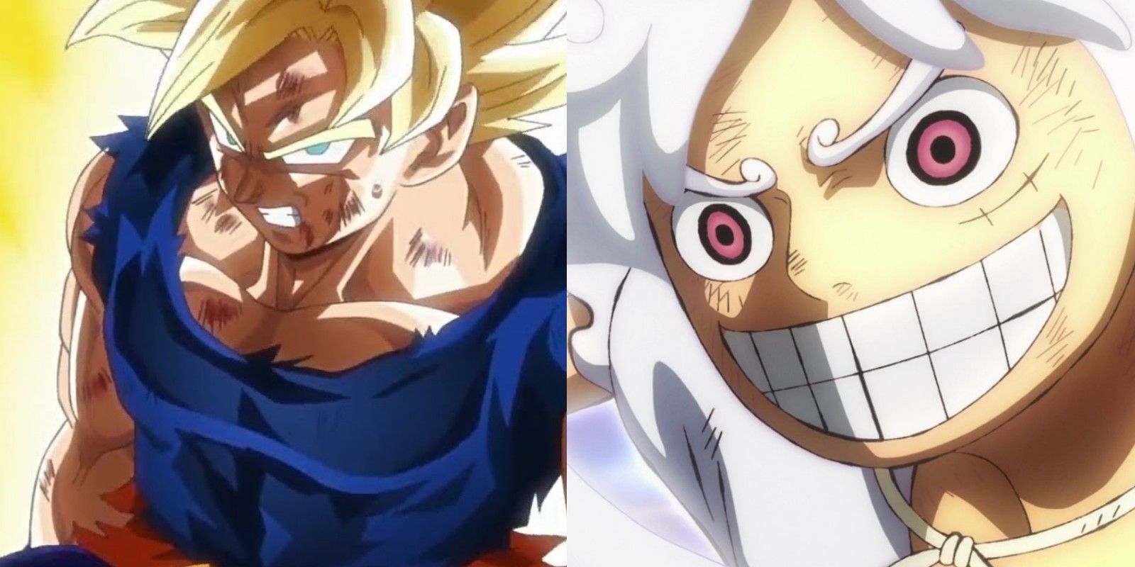 one piece gear 5th greatest transformation vs super saiyan