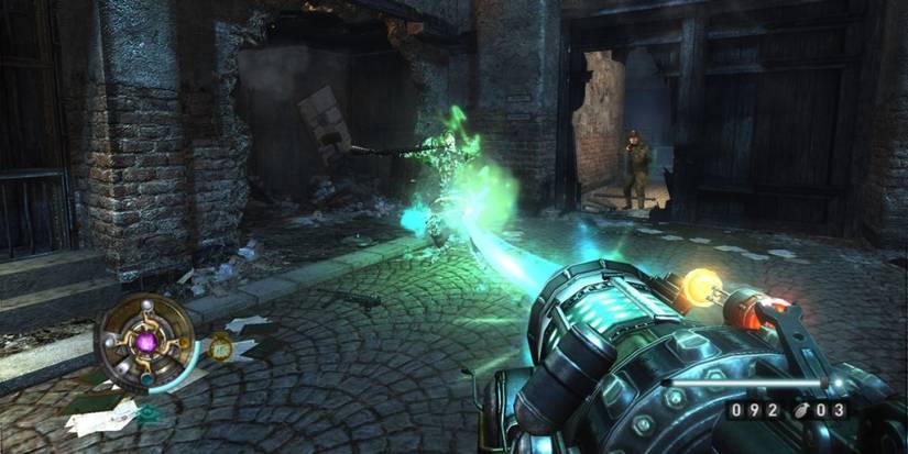 Particle Cannon vaporizing Nazis