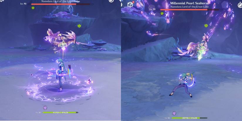 pearl seahorse range attacks in genshin impact