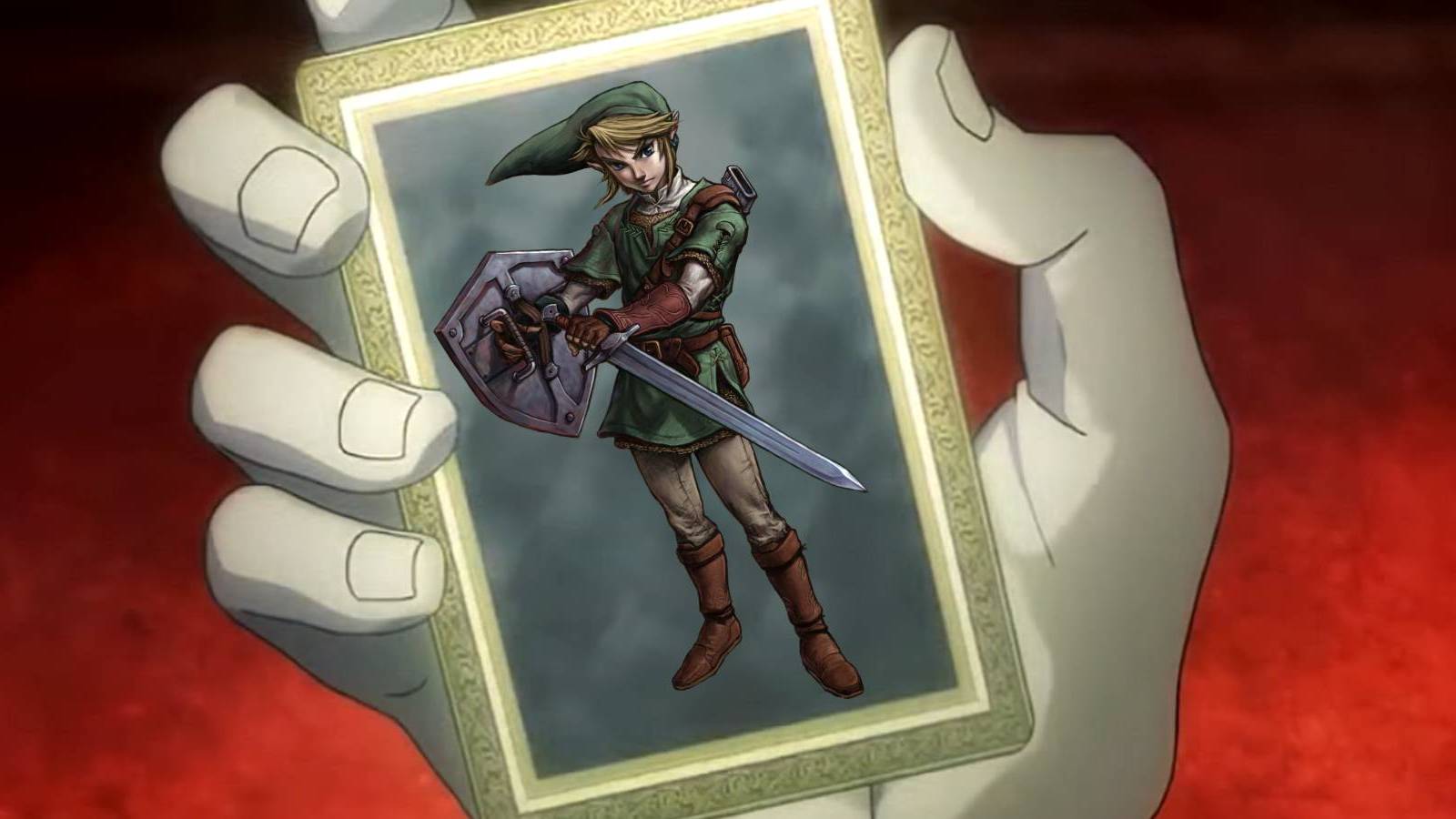 Link from The Legend of Zelda on a Persona card from Persona 4