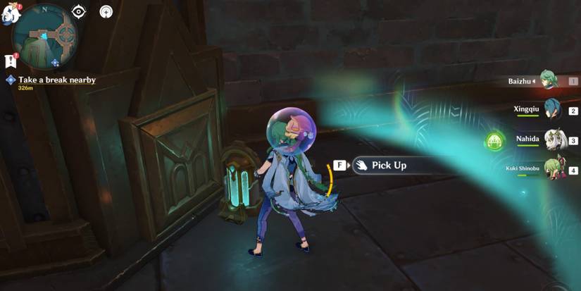 pick up the energy transfer device in genshin impact