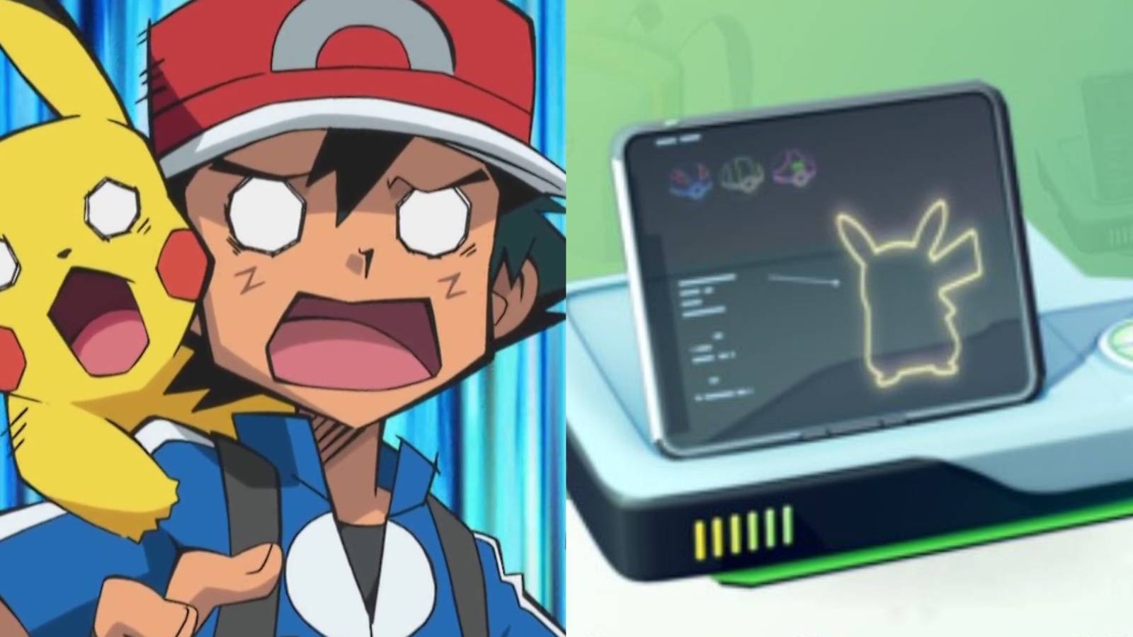 pokemon go storage with shocked ash and pikachu