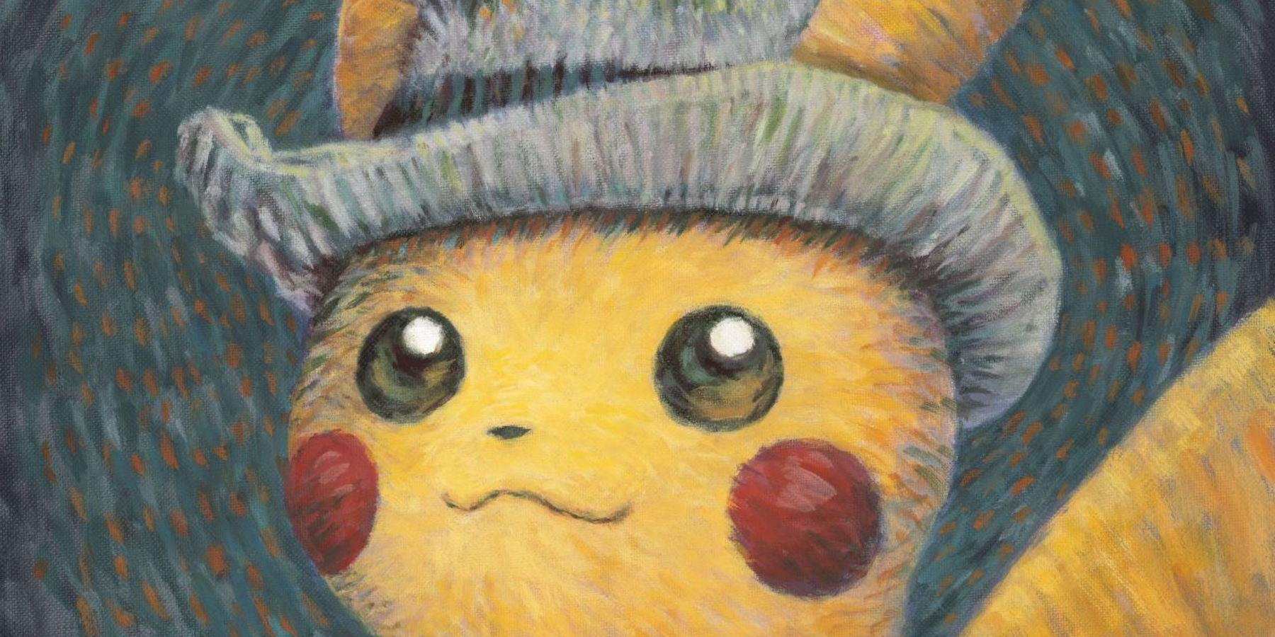 Pokemon x Van Gogh Museum Collaboration Pikachu with Grey Felt Hat Promo Card