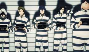 five boys line up for mug shot