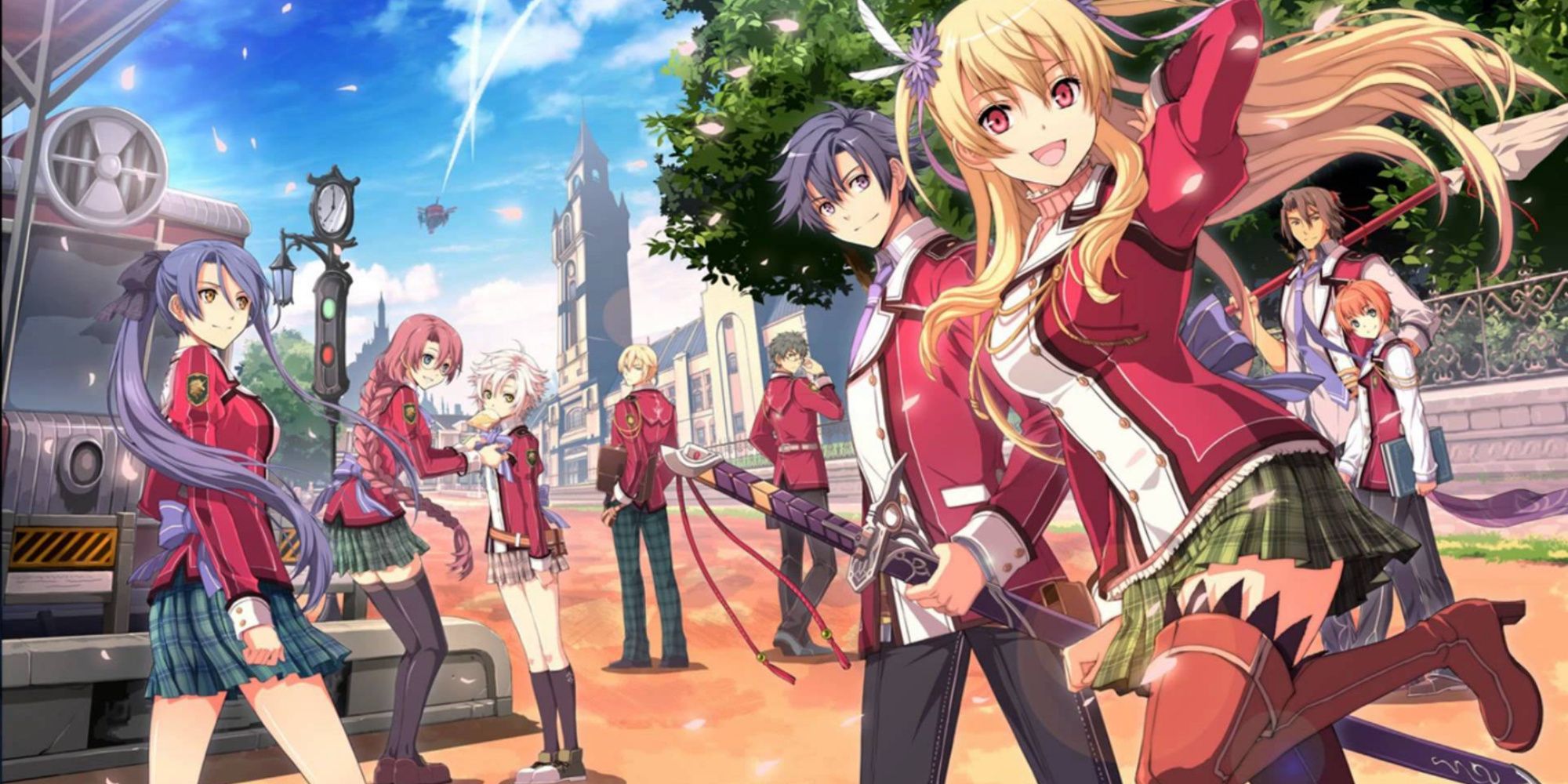 Promo art featuring characters in Trails of Cold Steel