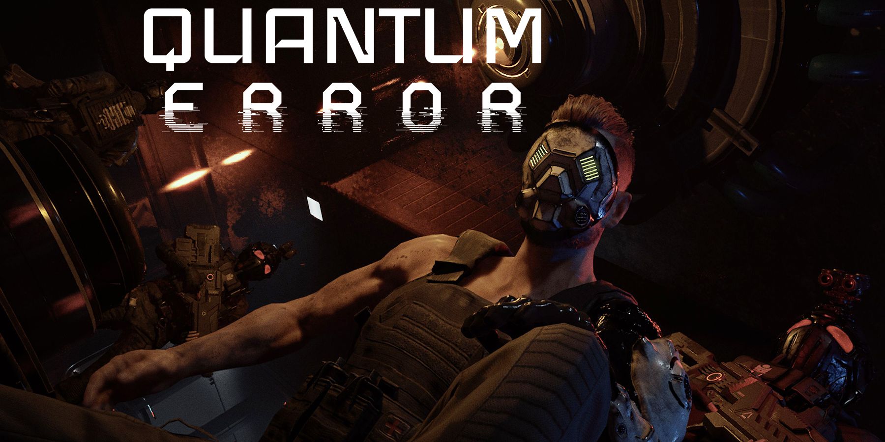 Quantum Error promo screenshot with game logo