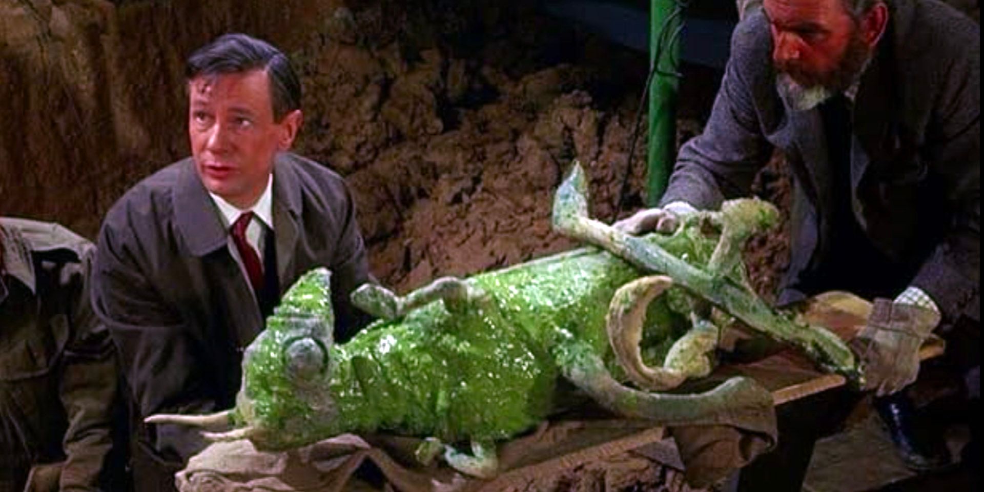 Bernard Quatermass and the creature in the pit