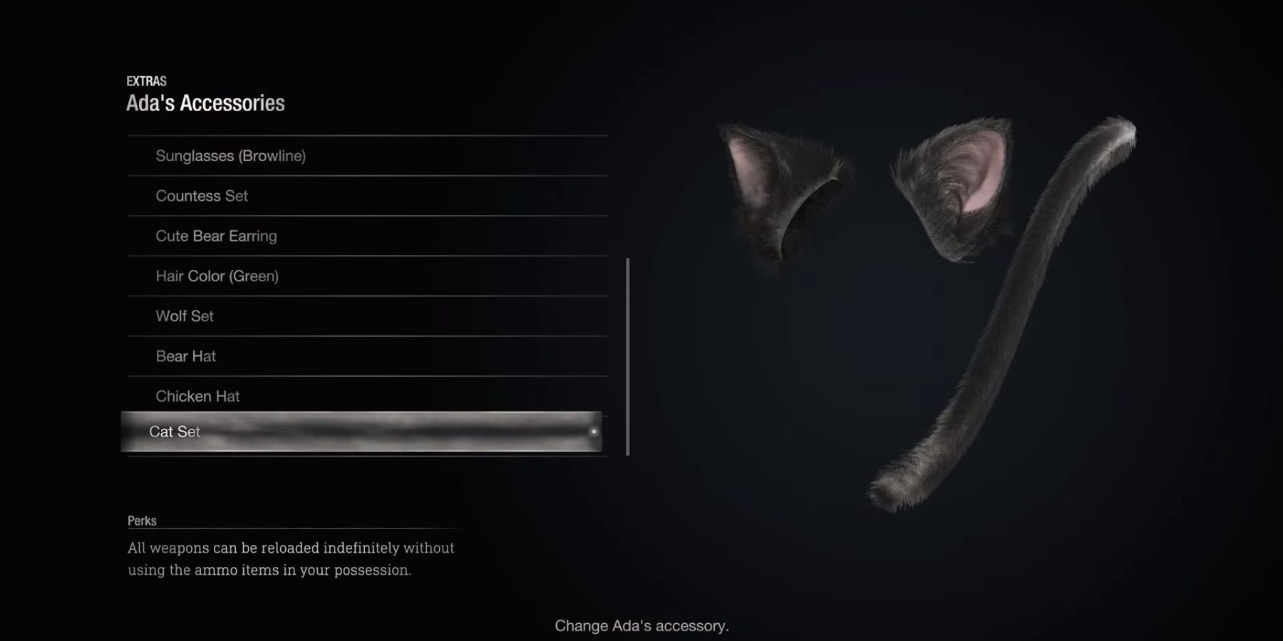 image showing the cat set in the resident evil 4 remake separate ways.