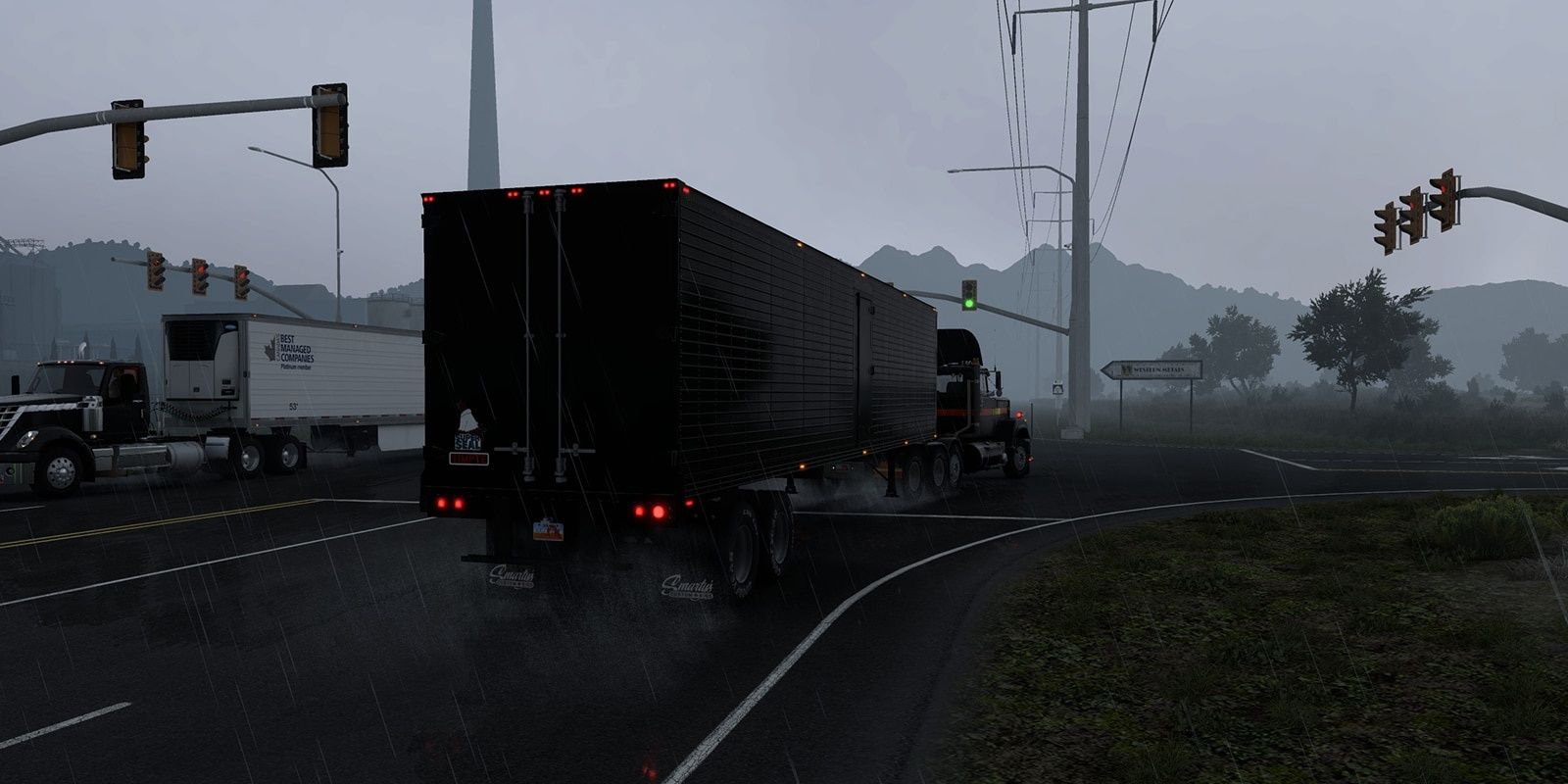 Realistic Rain mod for American Truck Simulator