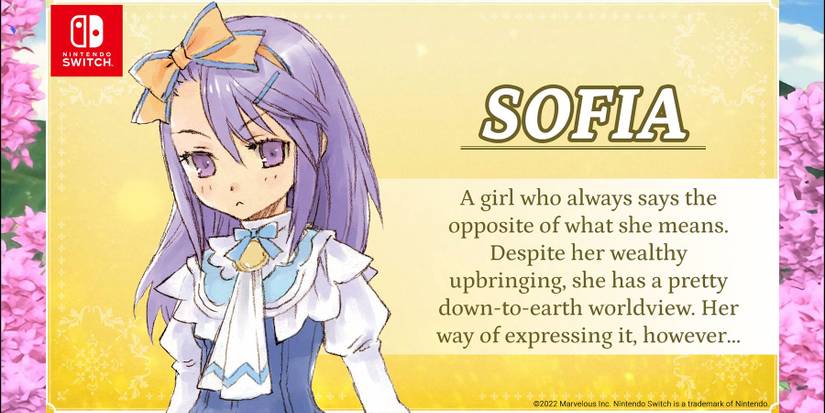 Sofia, a bachelorette in Rune Factory 3 Special.
